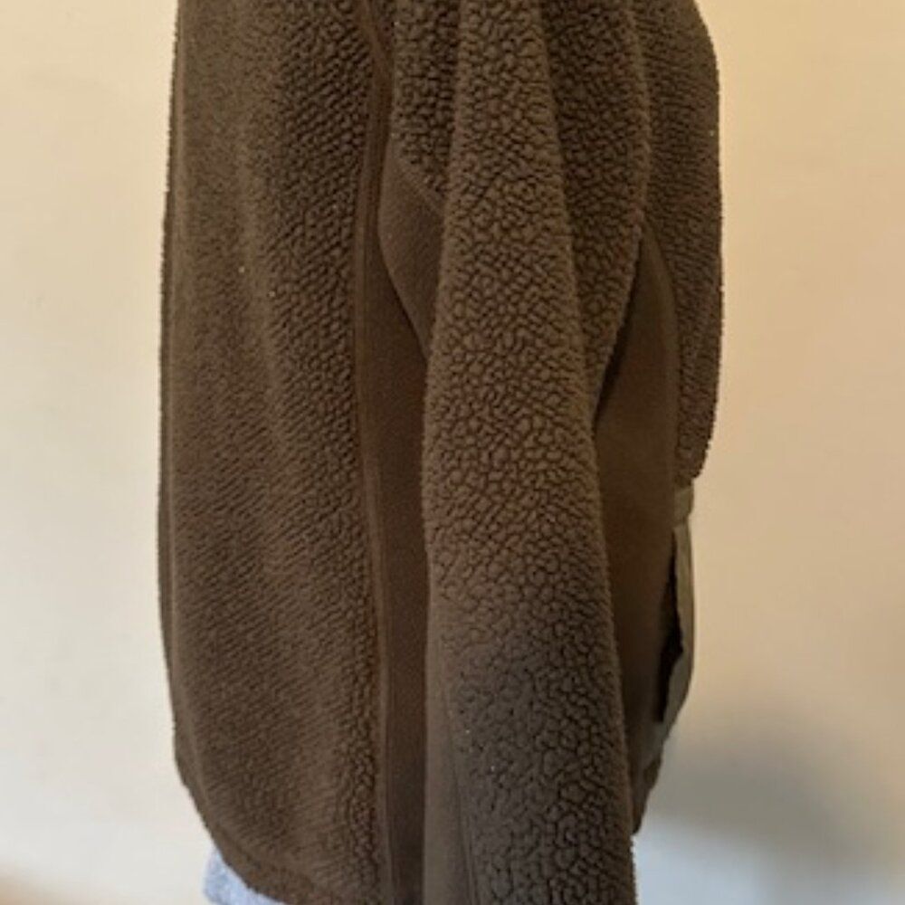 Faded Glory Brown Fuzzy Fleece Jacket   8650 - Picture 3 of 9